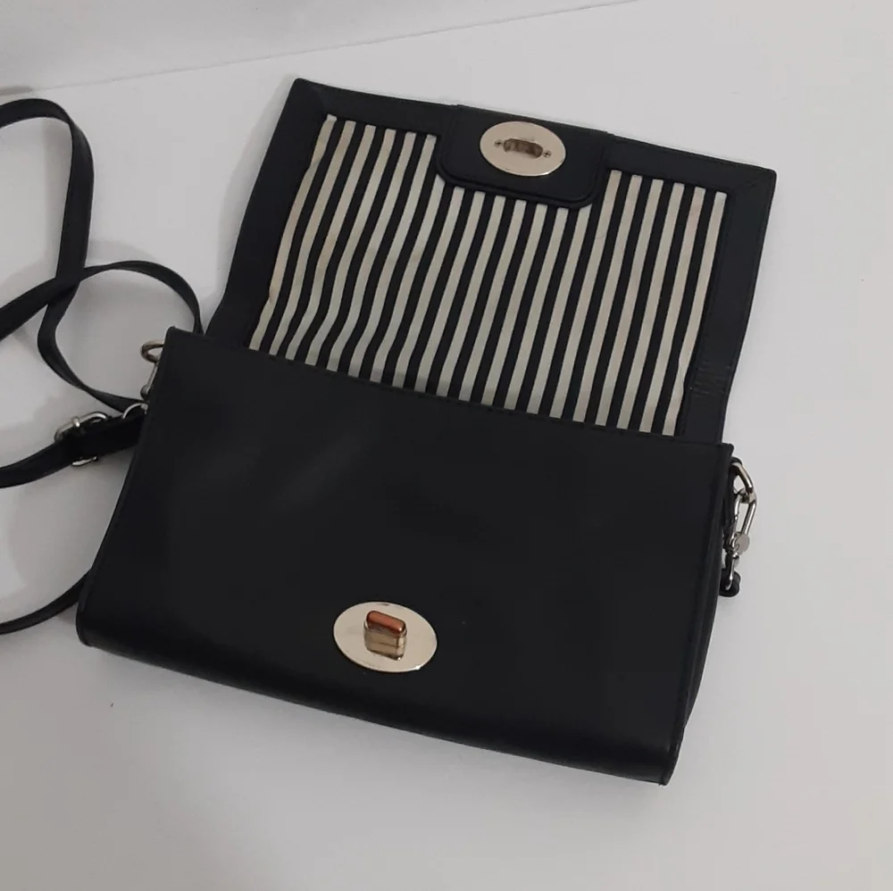 Kate Spade black leather crossbody bag